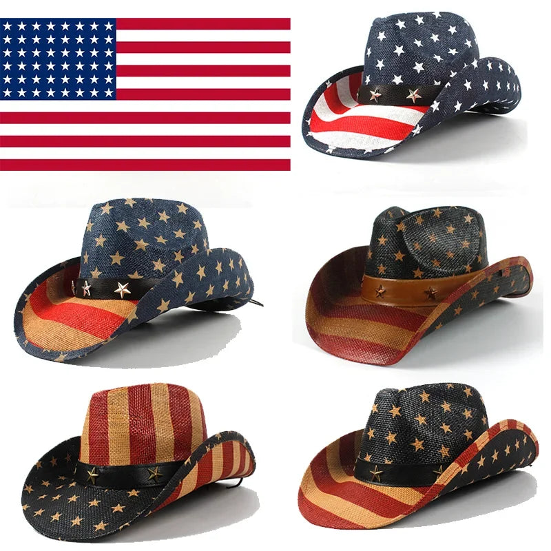 American flag cowboy hat