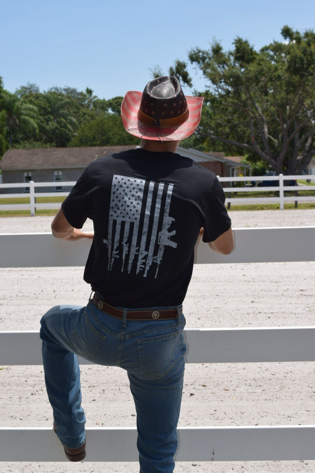 American Flag Gun Tee – Pro 2A Patriotic Shirt for Men