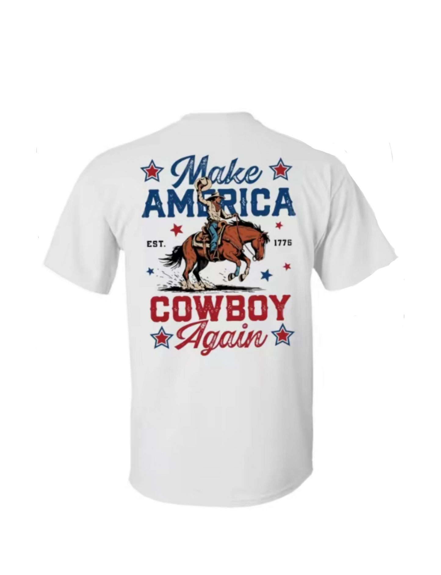Make America Cowboy Again T-Shirt – Western 4th of July Y2K Graphic Tee