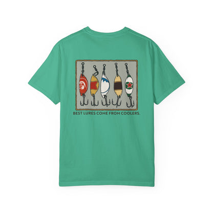 Tackle Beer Fishing T-Shirt | Vintage Bottle Cap Lure Graphic Tee for Lake Life & Summer