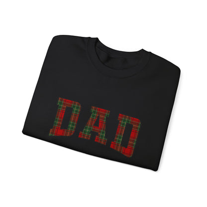 Christmas Plaid Dad Sweatshirt – Festive Holiday Crewneck