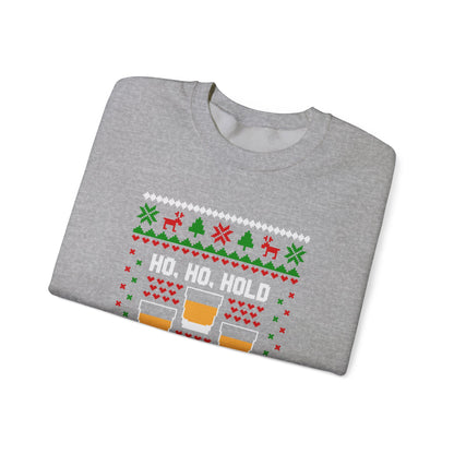 Ho Ho Hold My Whiskey Sweatshirt – Funny Christmas Crewneck