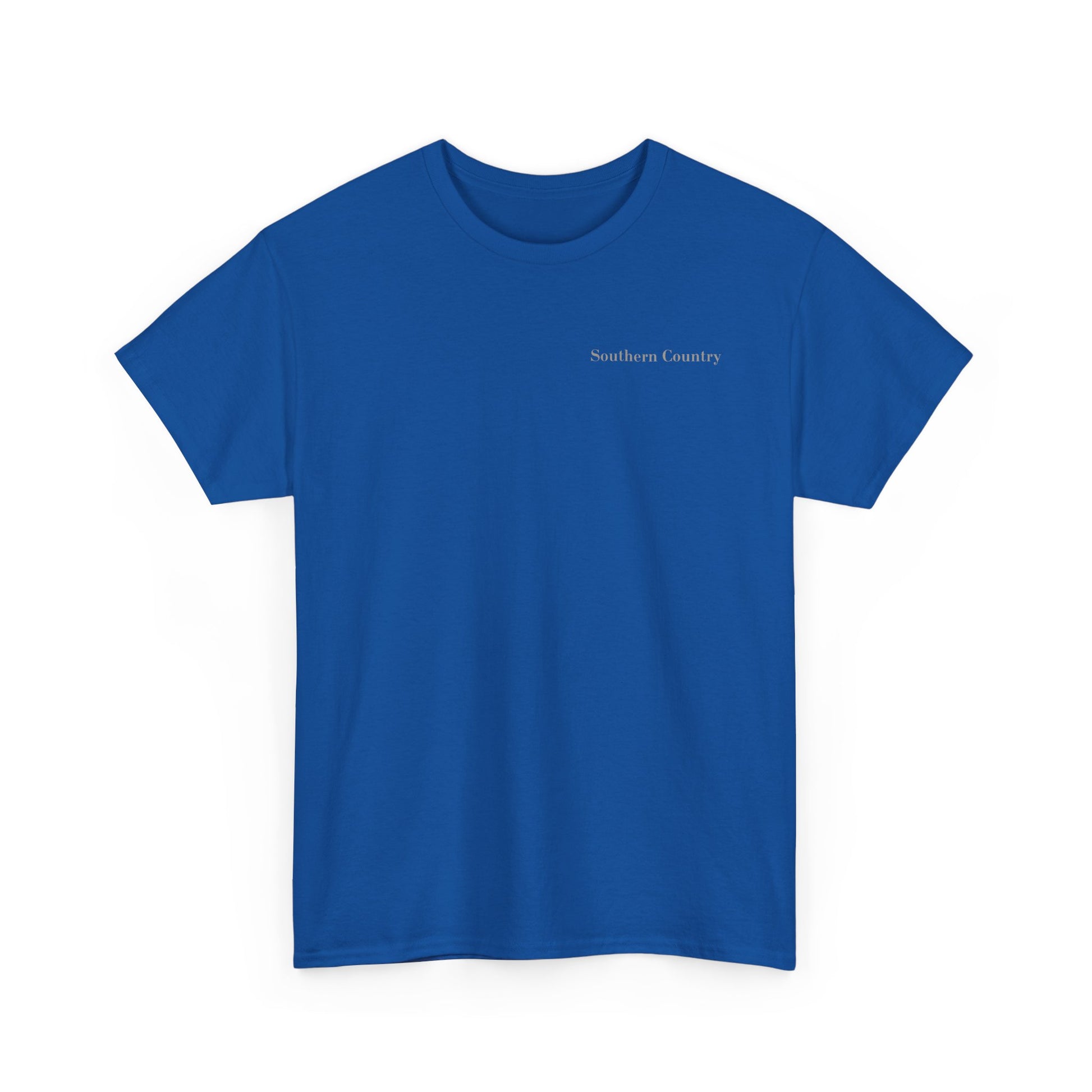 I Love One Woman and Several Guns Shirt in vibrant blue with Southern Country text design.