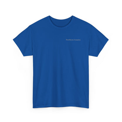 I Love One Woman and Several Guns Shirt in vibrant blue with Southern Country text design.
