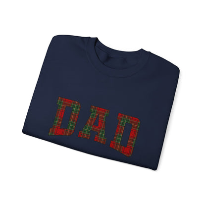 Christmas Plaid Dad Sweatshirt – Festive Holiday Crewneck