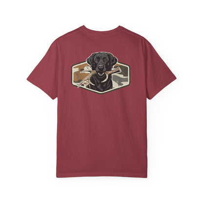 Southern Country Black Lab Hunting Dog T-Shirt – Camo Shed Hunt Retriever Tee