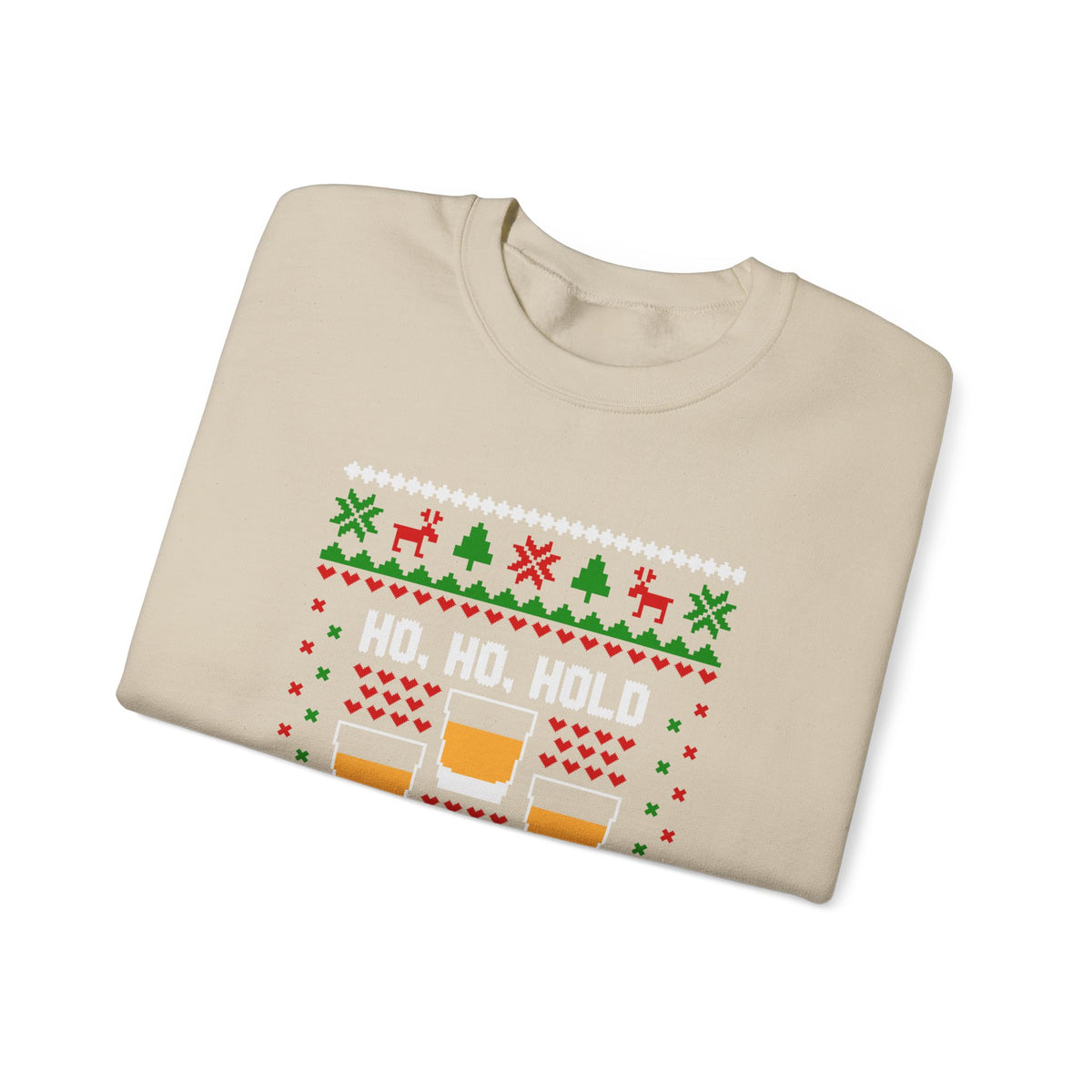 Ho Ho Hold My Whiskey Sweatshirt – Funny Christmas Crewneck