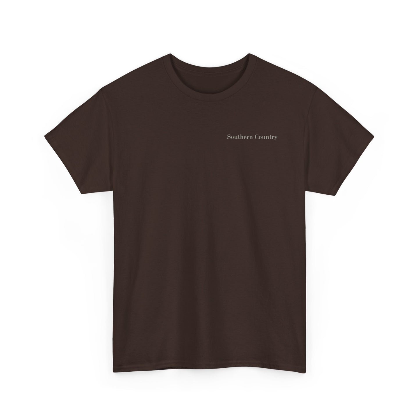 I Love One Woman and Several Guns Shirt in brown with Southern Country text for gun enthusiasts.