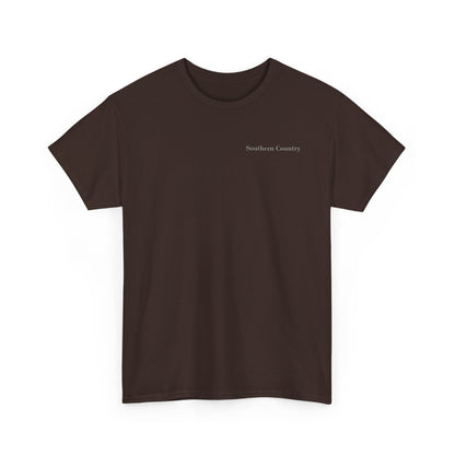 I Love One Woman and Several Guns Shirt in brown with Southern Country text for gun enthusiasts.