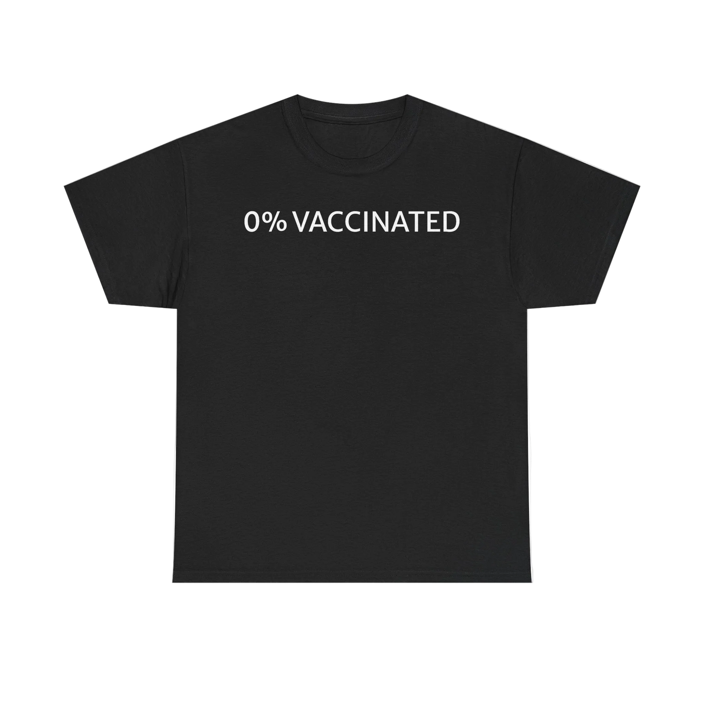 0% Vaccinated T Shirt – Funny Unvaccinated Conservative Graphic Tee