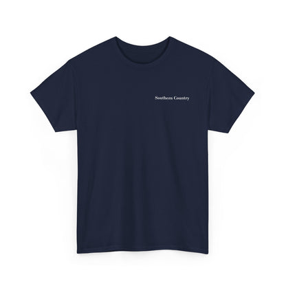 Southern Country navy blue t-shirt with a simple text design on the front.