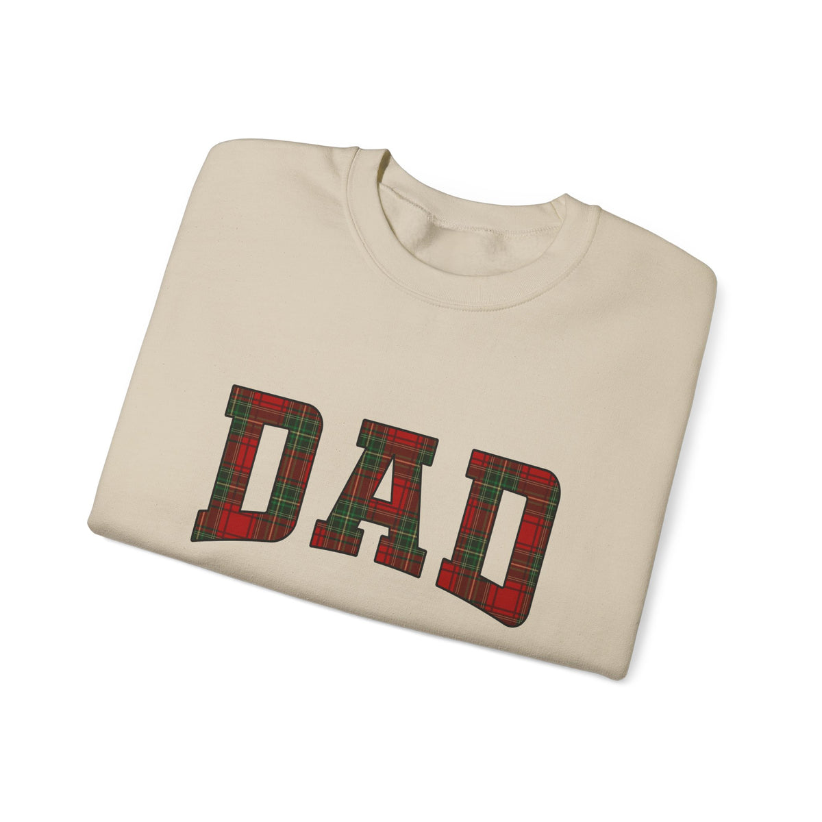 Christmas Plaid Dad Sweatshirt – Festive Holiday Crewneck