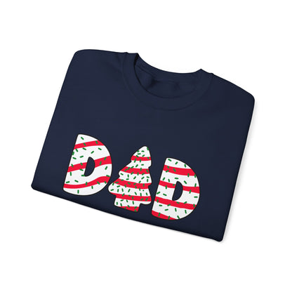 Christmas Tree Cake Dad Sweatshirt – Funny Holiday Crewneck