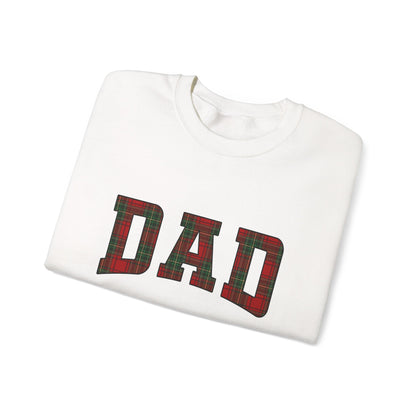 Christmas Plaid Dad Sweatshirt – Festive Holiday Crewneck