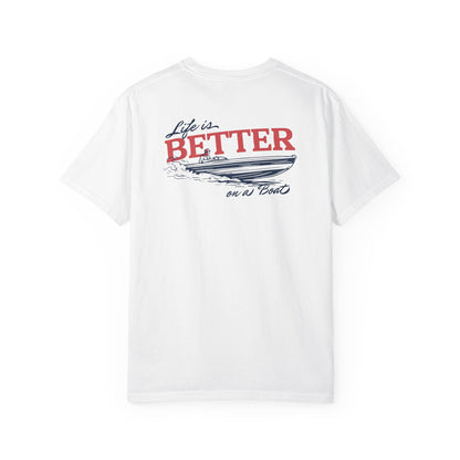 Southern Country Life Is Better on a Boat T-Shirt | Retro Lake Life & Summer Boating Graphic Tee