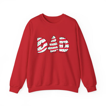 Christmas Tree Cake Dad Sweatshirt featuring icing letters and holiday design – Holiday Chaos Coordinator Sweatshirt.