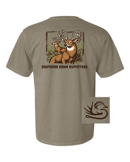 2 Bucks Deer T-Shirt | Whitetail Hunting Tee