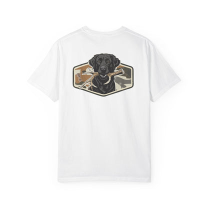 Southern Country Black Lab Hunting Dog T-Shirt – Camo Shed Hunt Retriever Tee