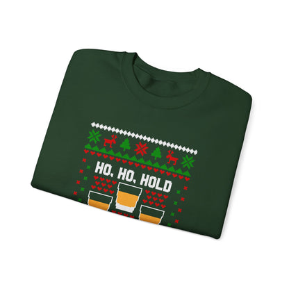 Ho Ho Hold My Whiskey Sweatshirt – Funny Christmas Crewneck