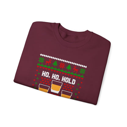 Ho Ho Hold My Whiskey Sweatshirt – Funny Christmas Crewneck