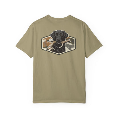 Southern Country Black Lab Hunting Dog T-Shirt – Camo Shed Hunt Retriever Tee