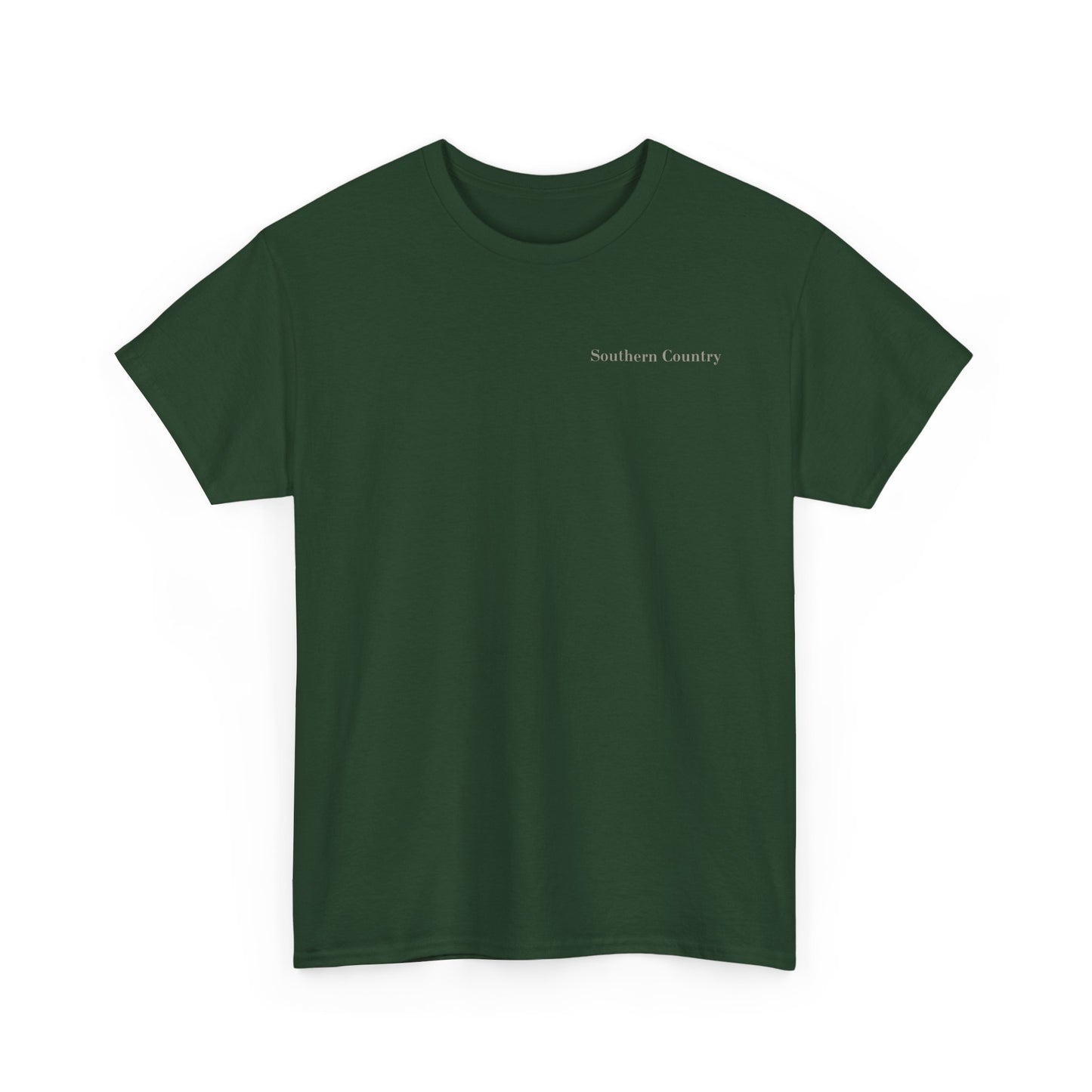 I Love One Woman and Several Guns Shirt in dark green with Southern Country text.