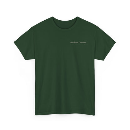 I Love One Woman and Several Guns Shirt in dark green with Southern Country text.
