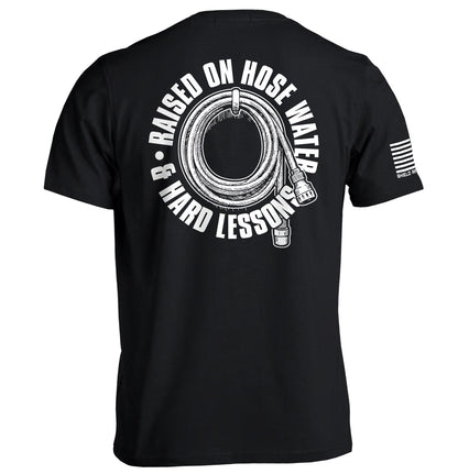 Raised On Hose Water & Hard Lessons Shirt featuring nostalgic blue collar design