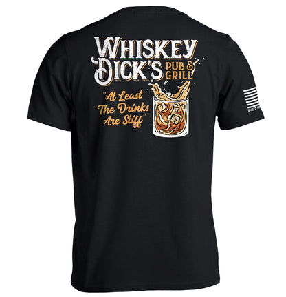 Whiskey Dick’s Pub & Grill Shirt with vintage design and whiskey glass graphic