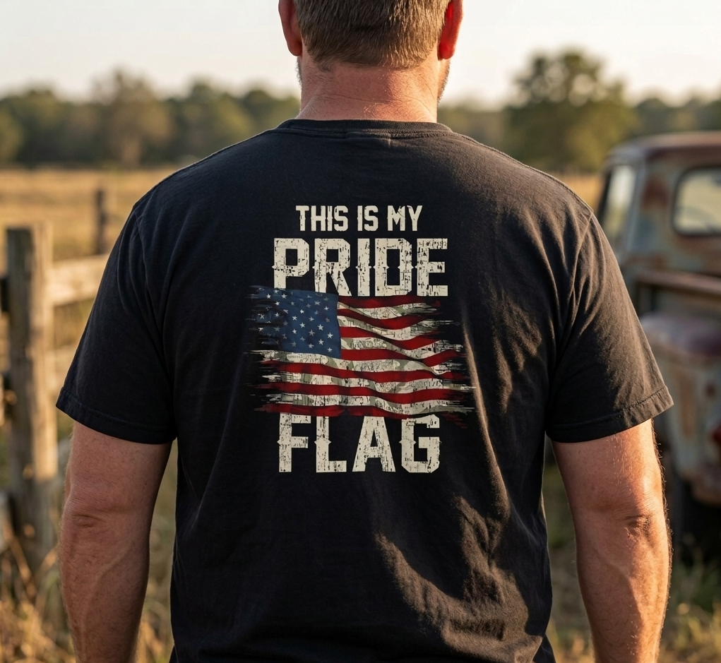 This Is My Pride Flag T-Shirt | Funny Patriotic Tee