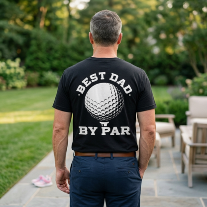 Best Dad By Par Golf Shirt – Funny Golf Dad Tee