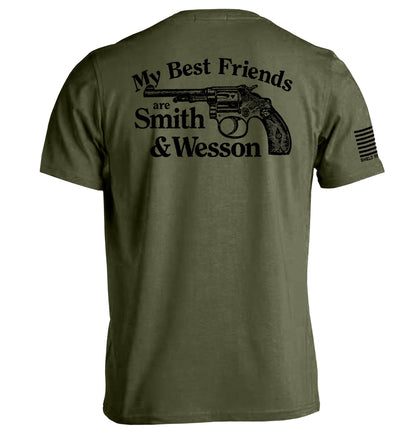 my best friends are smith and wesson hoodie with gun graphic on back