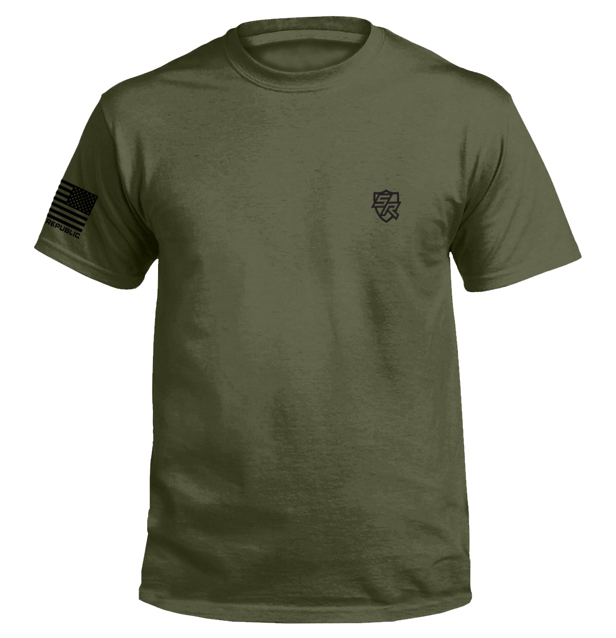 Spilling the Tea Since 1773 T-Shirt, olive green, short-sleeve, funny historical parody tee with vintage design.