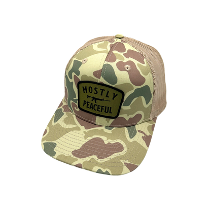 Mostly Peaceful Woven Patch Hat