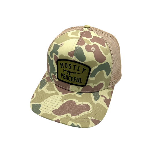 Mostly Peaceful Woven Patch Hat