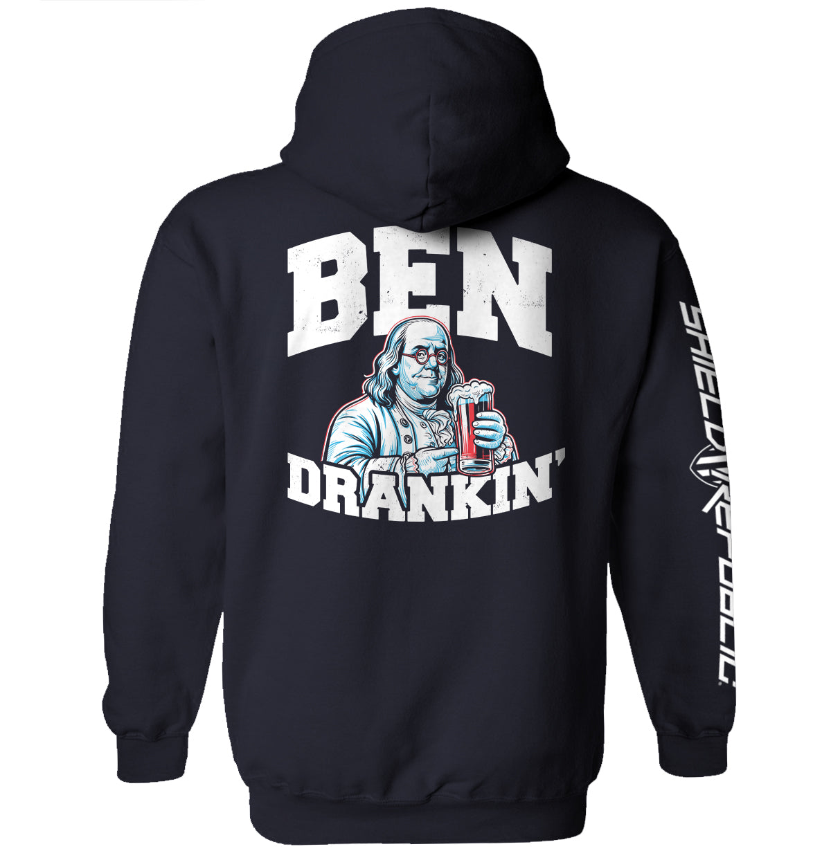 Ben Drankin T-Shirt with funny drinking graphic, ideal for relaxed nights and humor-loving people