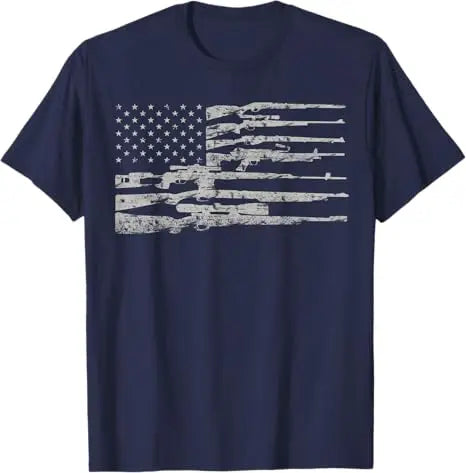 American Flag Gun Tee – Pro 2A Patriotic Shirt for Men