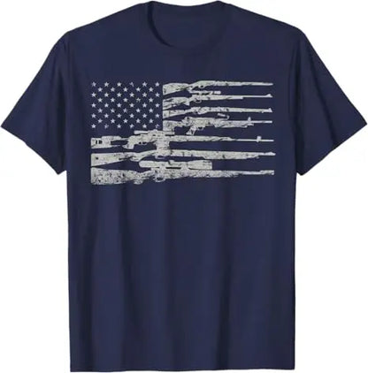 American Flag Gun Tee – Pro 2A Patriotic Shirt for Men