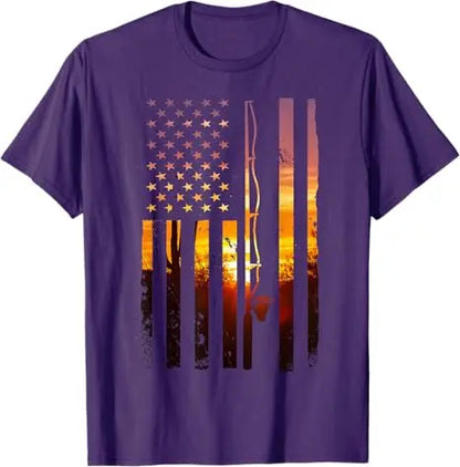 American Flag Bass Fishing T-Shirt – USA Fisherman Tee for Men