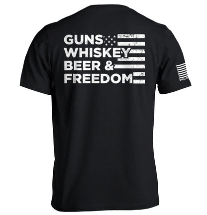 Guns Whiskey Beer and Freedom T-Shirt