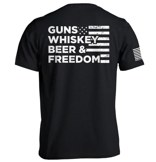 Guns Whiskey Beer and Freedom T-Shirt