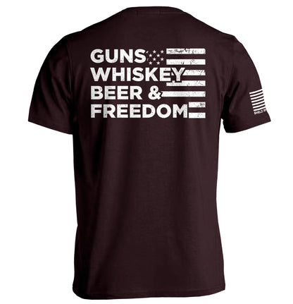 Guns Whiskey Beer and Freedom T-Shirt