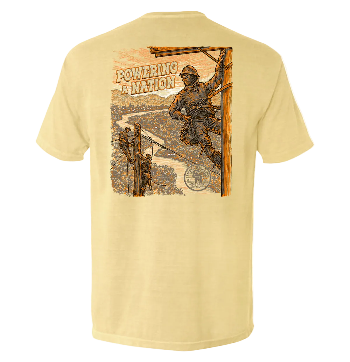 Powering a Nation Lineman T-Shirt | Blue Collar Utility Tee