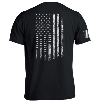 Husband Father Protector Hero American Flag
