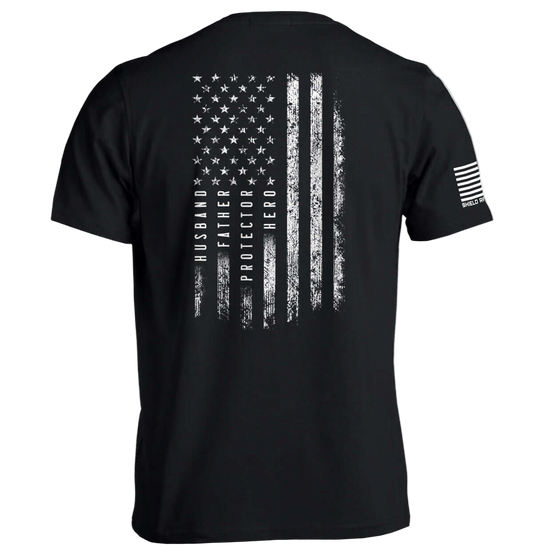 Husband Father Protector Hero American Flag