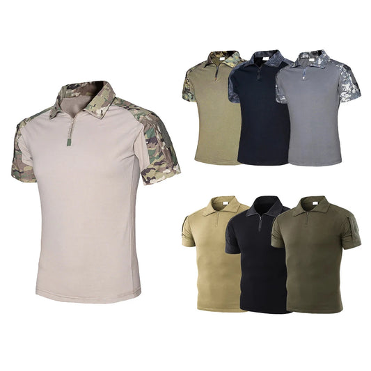 Tactical T-Shirts for Men – Quick Dry Camo Outdoor Sports Tee for Hiking, Hunting & Combat