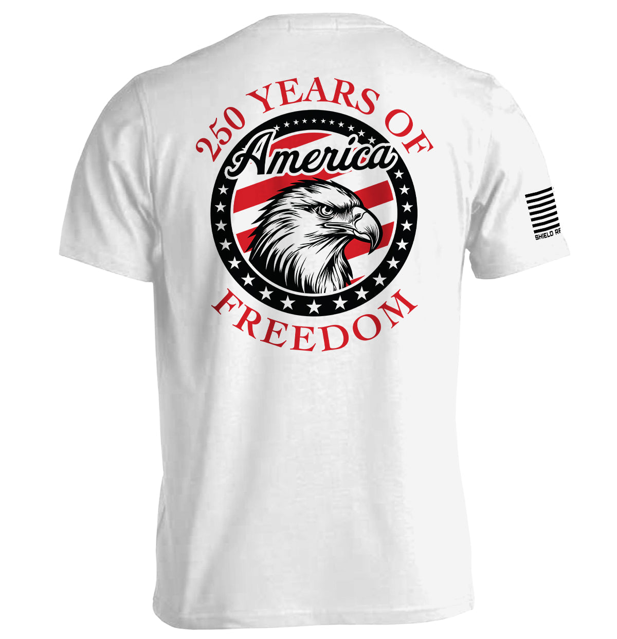 250 Years Of Freedom Eagle Shirt with bold eagle design, symbolizing America's 250th anniversary. Commemorative 1776–2026 tee.