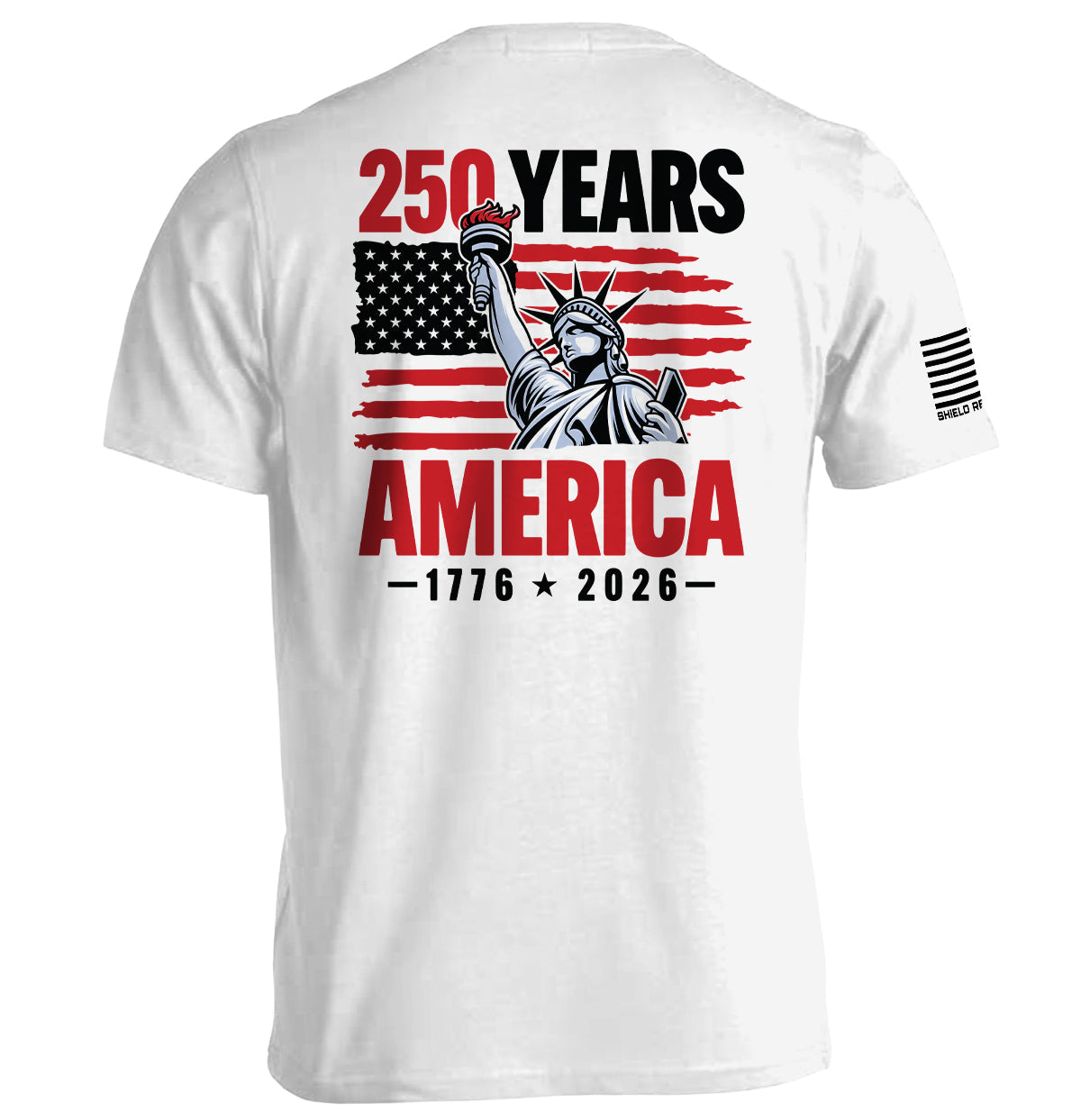 250 Years Statue of Liberty Shirt with American flag and 1776-2026 anniversary design, celebrating America 250.