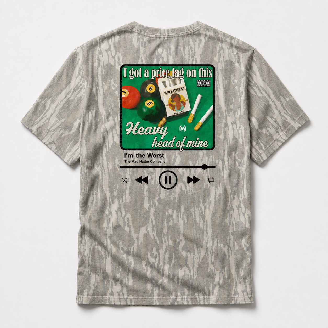 Heavy Head of Mine T Shirt | Southern Music Parody Graphic Tee